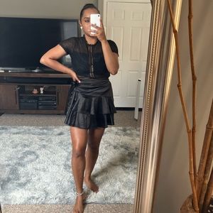 Forever 21 Black flare mini skirt